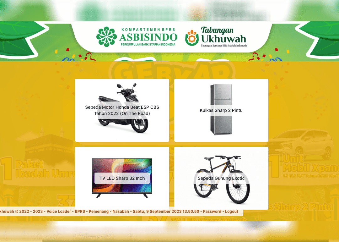 Ukhuwah Savings Prize Lucky Draw