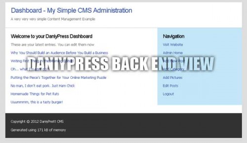 DaniyPress Backend Admin View