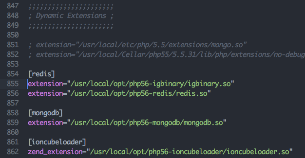 php56-redis module: php56-igbinary extension must be loaded manually within php.ini