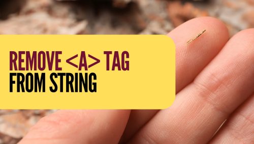 Remove Anchor Tags Using PHP